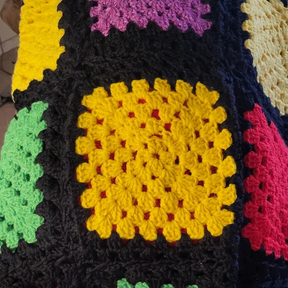 Colorful Crochet Blanket - Picture 2 of 2